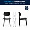 Flash Furniture Verona Commercial Grade Solid Wood Dining Chairs w/Curved Oval Backrests in Black, 2PK 2-XU-CH10367-3-BLK-GG - alternate 8